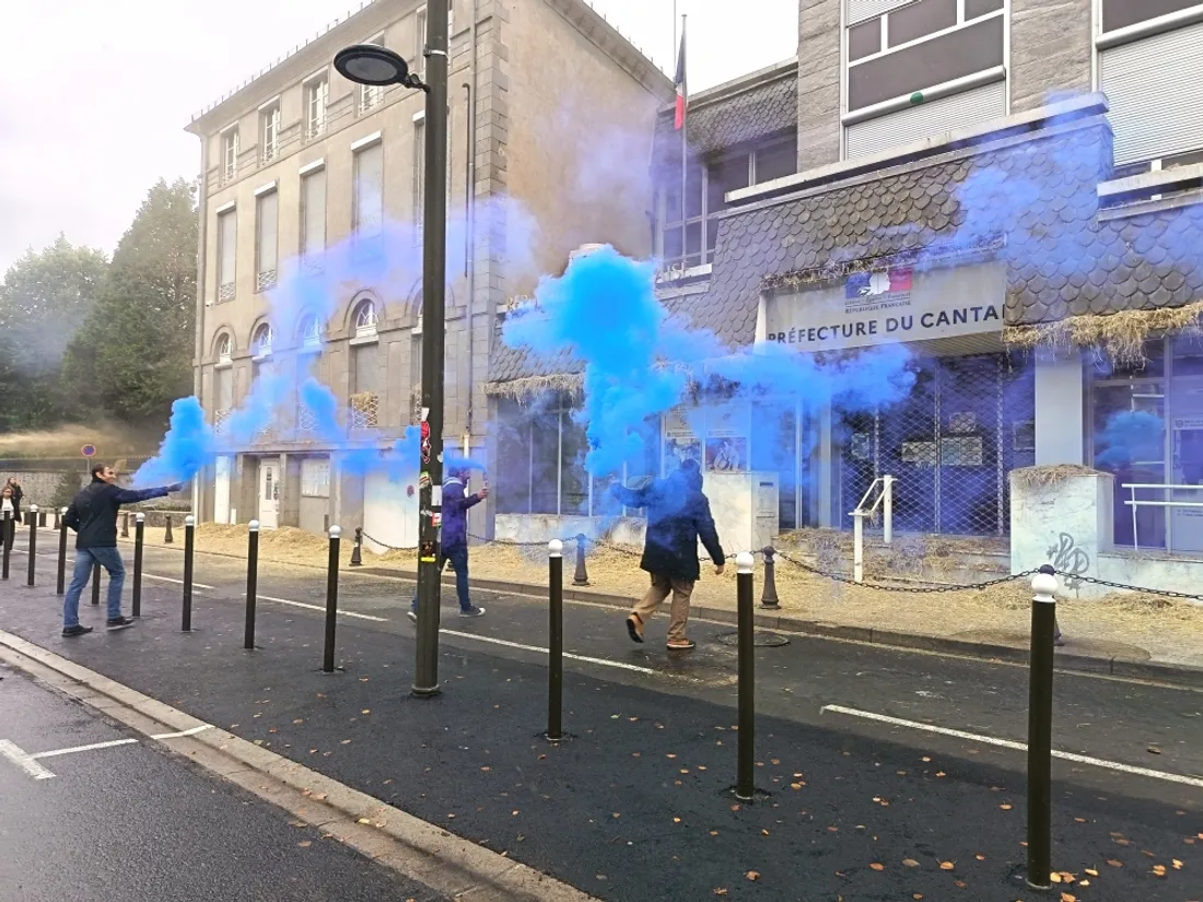 Manifestation des agriculteurs le 26-09-25 à Aurillac (Cantal).