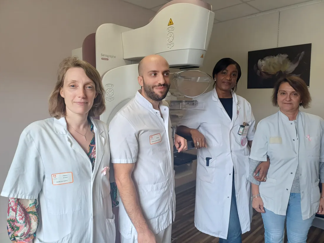 Une partie de l'équipe du centre de la mammographie de l'hôpital de Montauban.