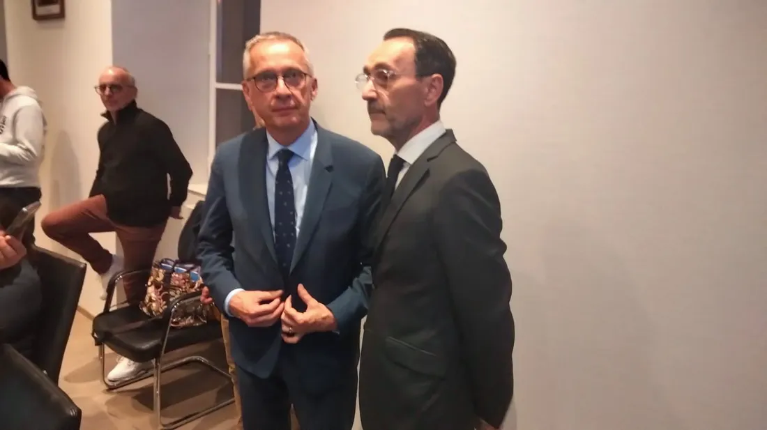 Bernard Combes et Laurent Melin le 22 mars 2026 à Tulle