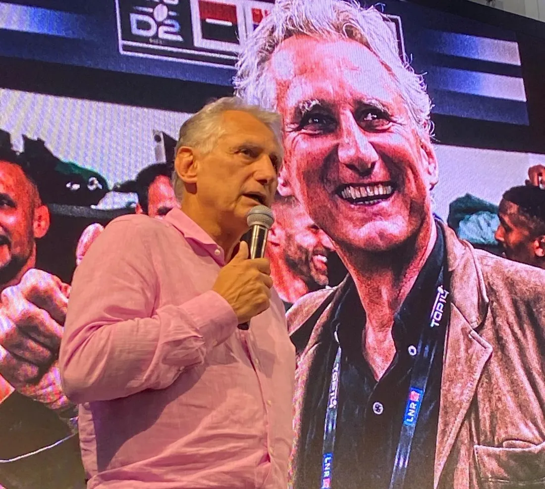 Jean-Claude Maillard, président de l'USM, lors de la soirée des partenaires