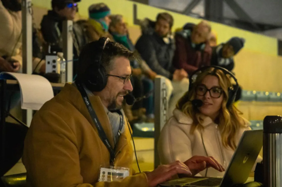 Laurent Guiounet et Pauline Gaston Condute pendant la rencontre Montauban - Valence Romans