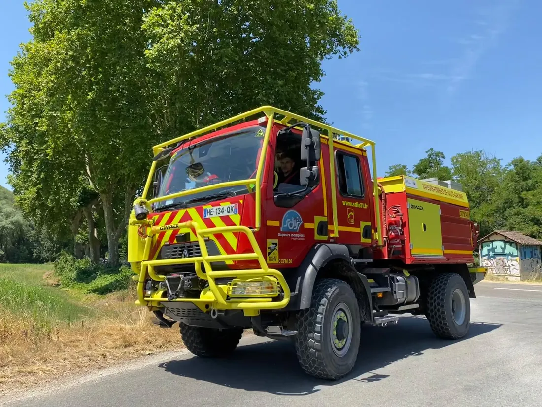 Le renfort des pompiers de Haute-Garonne venus jusqu'à Arcambal