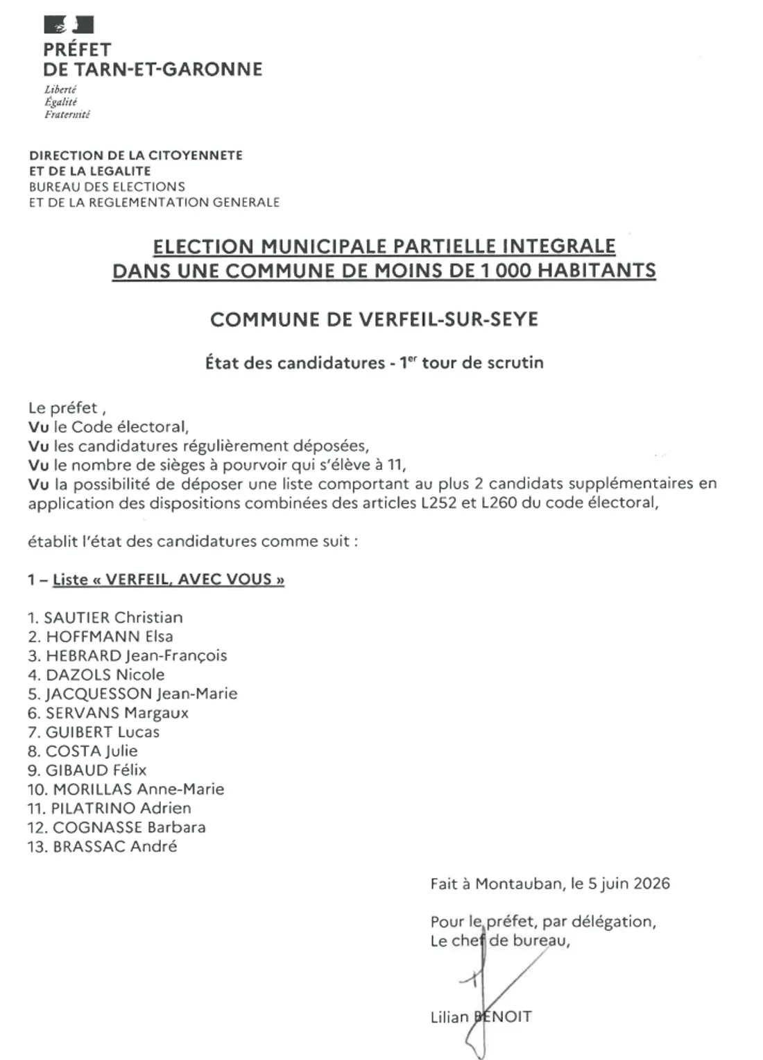 Liste Verfeil avec vous