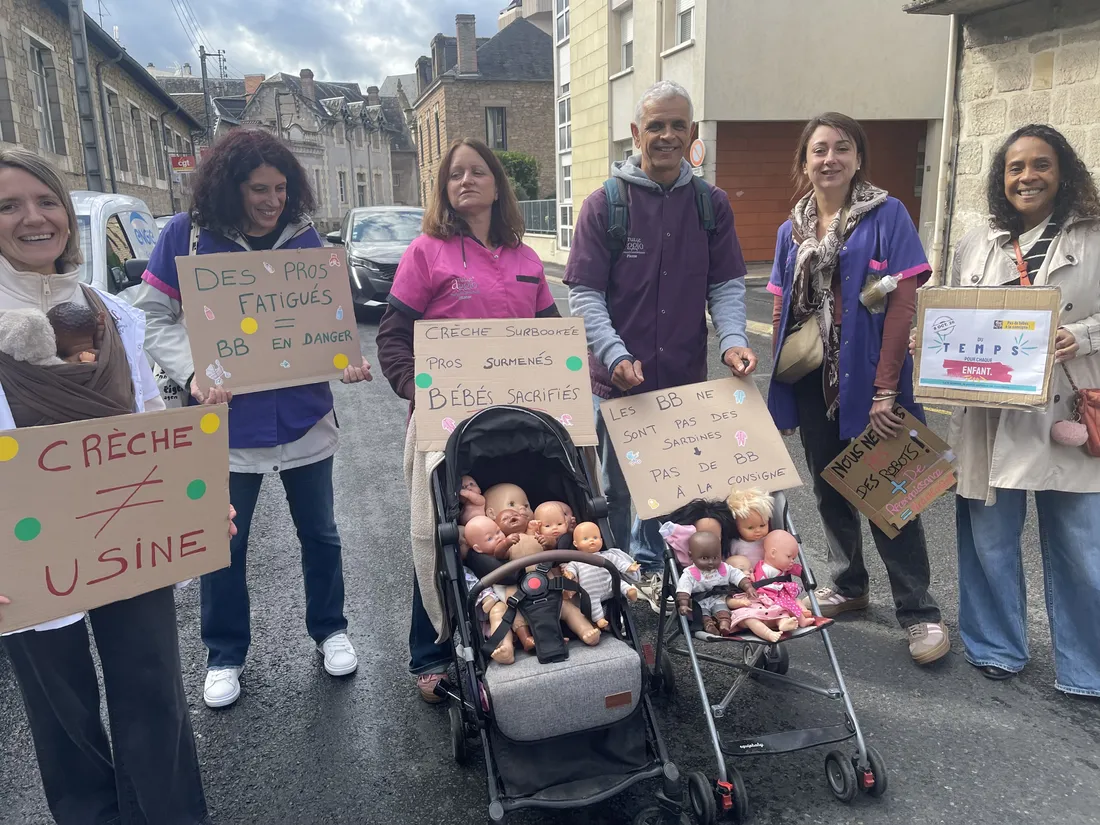 Les professionnels de la petite enfance dans la rue à Brive