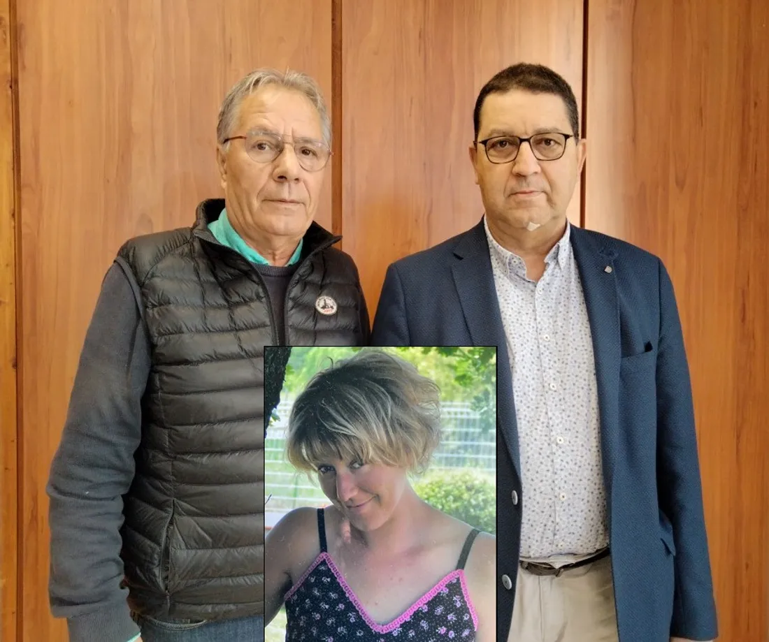 Michel Mommayou et son avocat Jean-Lou Lévi. En encadré : Virginie Mommayou. 