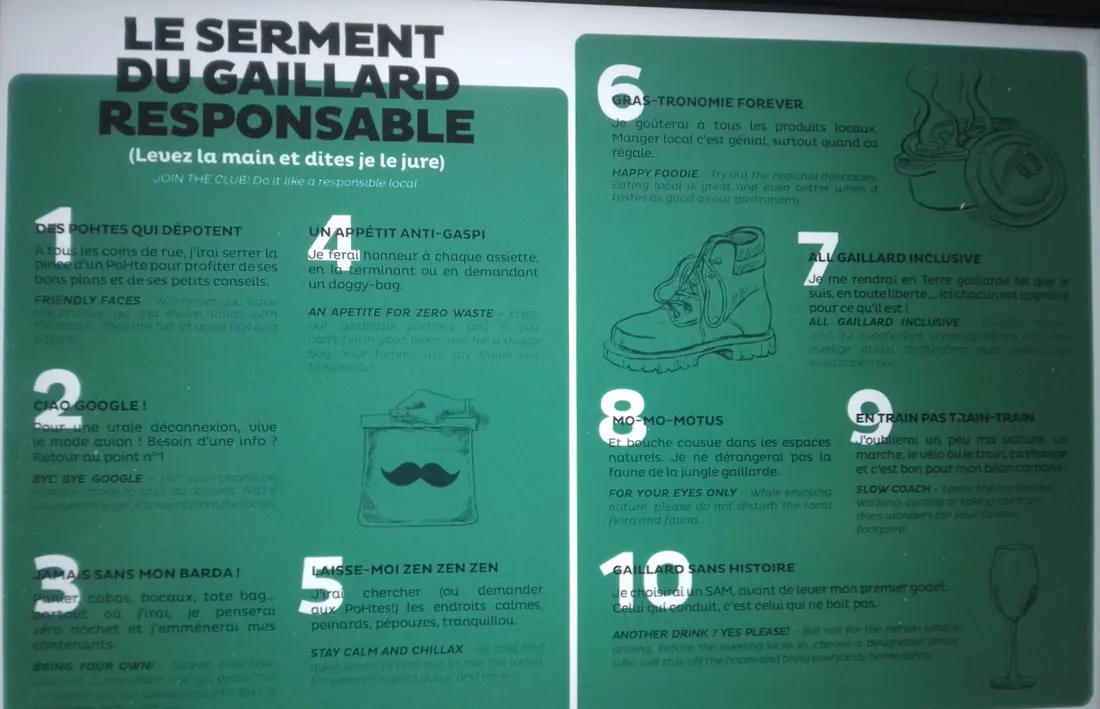 Le serment du gaillard responsable où comment sensibiliser aux bonnes pratiques