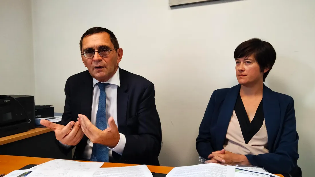 Pierre Morel à l'Huissier, candidat aux législatives 2024, et sa suppléante Audrey Maraval