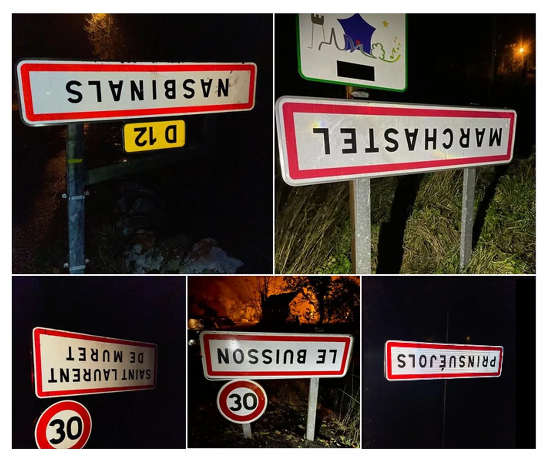 Panneaux retournés Lozère