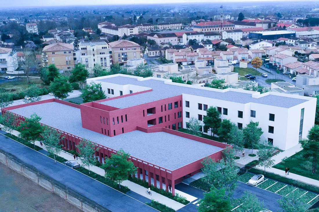 Perspective aérienne du futur EHPAD de Montauban
