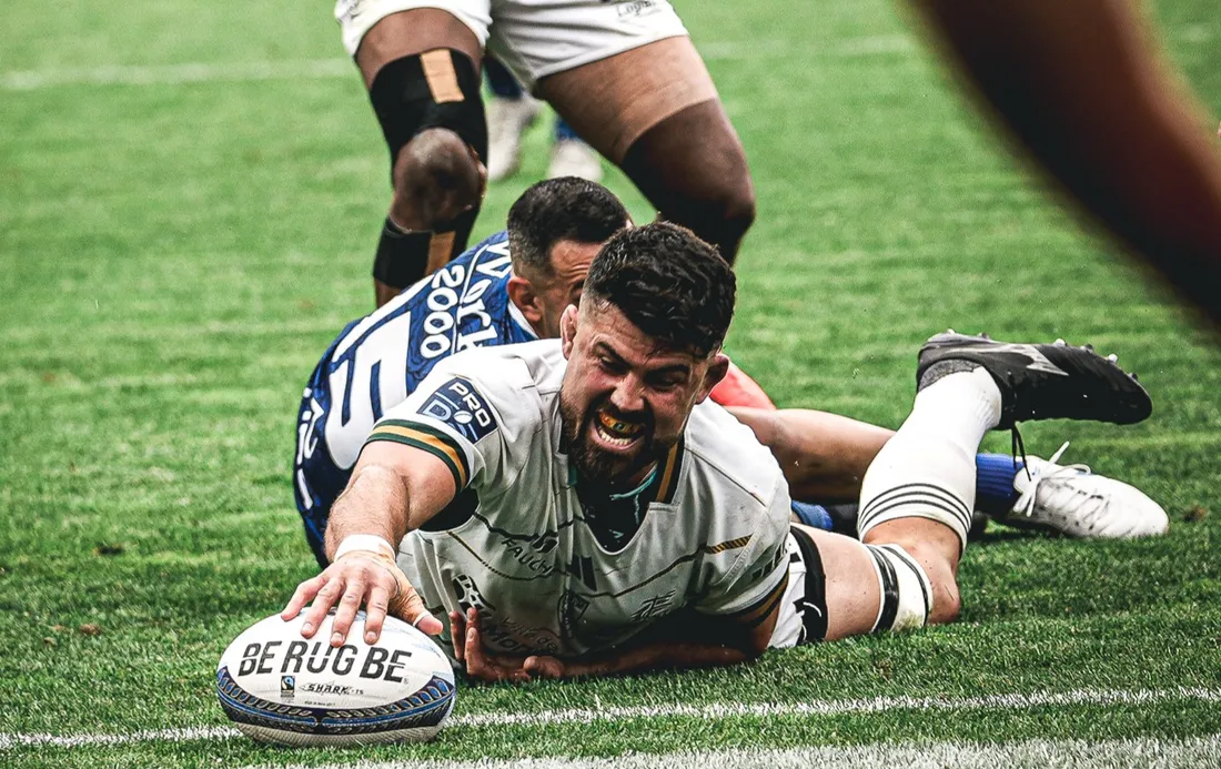 La capitaine inscrivant l'essai de la gagne lors de la finale de ProD2 face à Grenoble