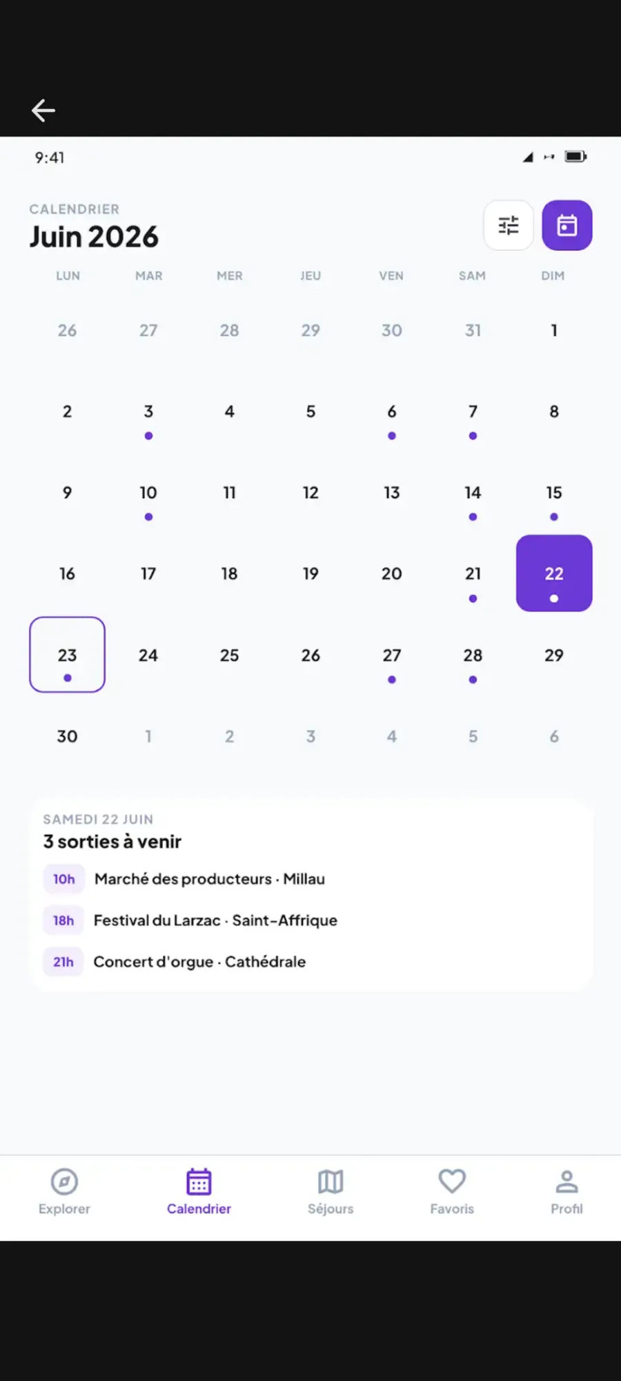 L'application Onyvapp permet d'organiser ses journées selon les événements près de chez soi.