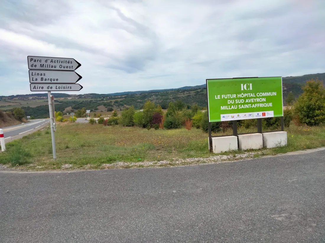 Le site du futur hôpital médian du sud-Aveyron.