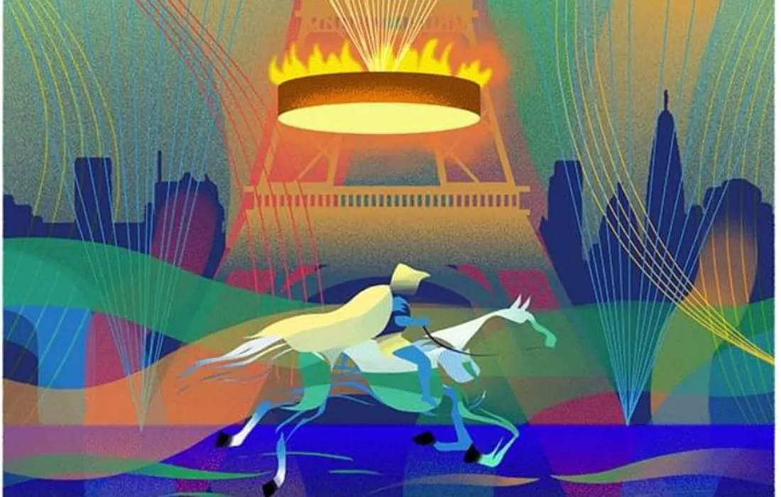 Le visuel créé par Thomas Tessier à l'occasion des JO de Paris en 2024.