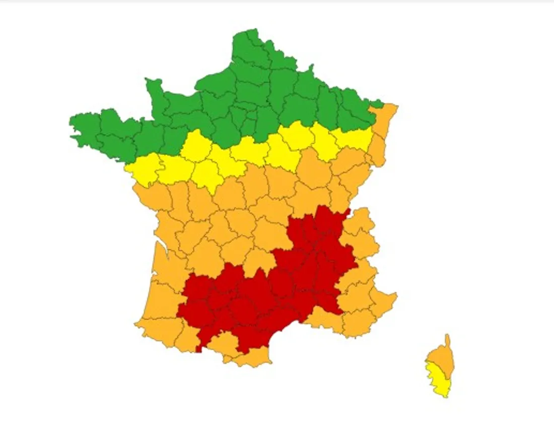 Carte Météo France Vigilance Rouge 23/08/23