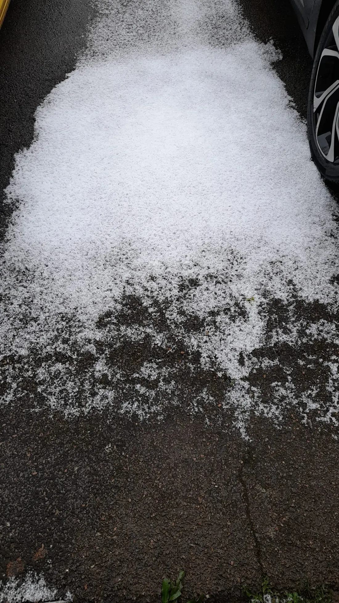 Grêle aux Quatre-Saisons (Aveyron) le 22 mars 2025