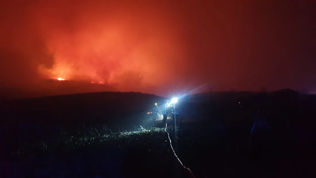 Les pompiers de l'Aveyron engagés dans l'Aude en juillet 2025.
