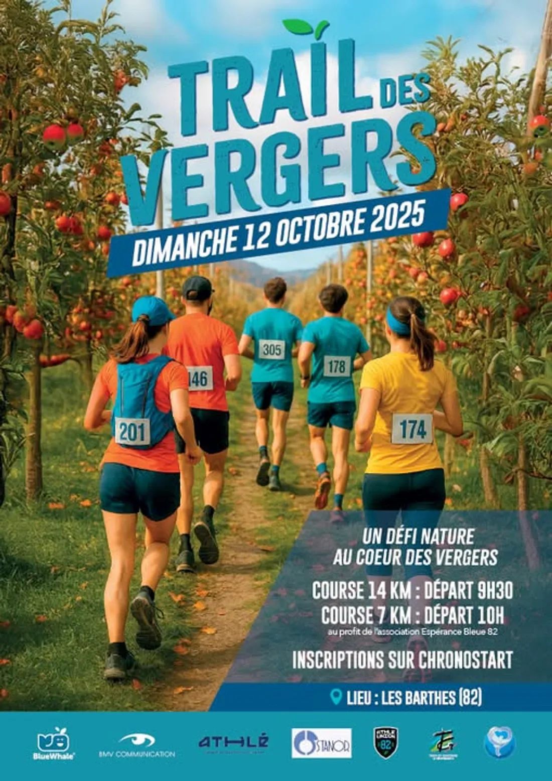 L'affiche du 1er Trail des Vergers.