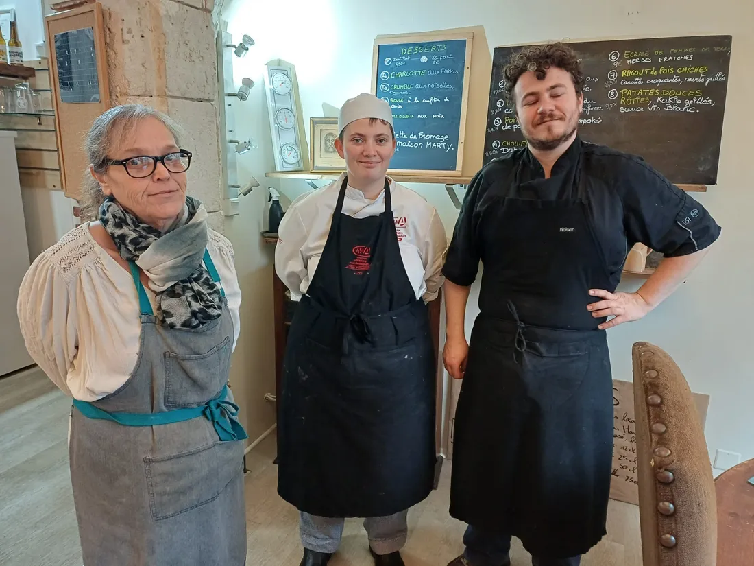 Pierre Renaud le chef du Marie Collinne et son équipe.