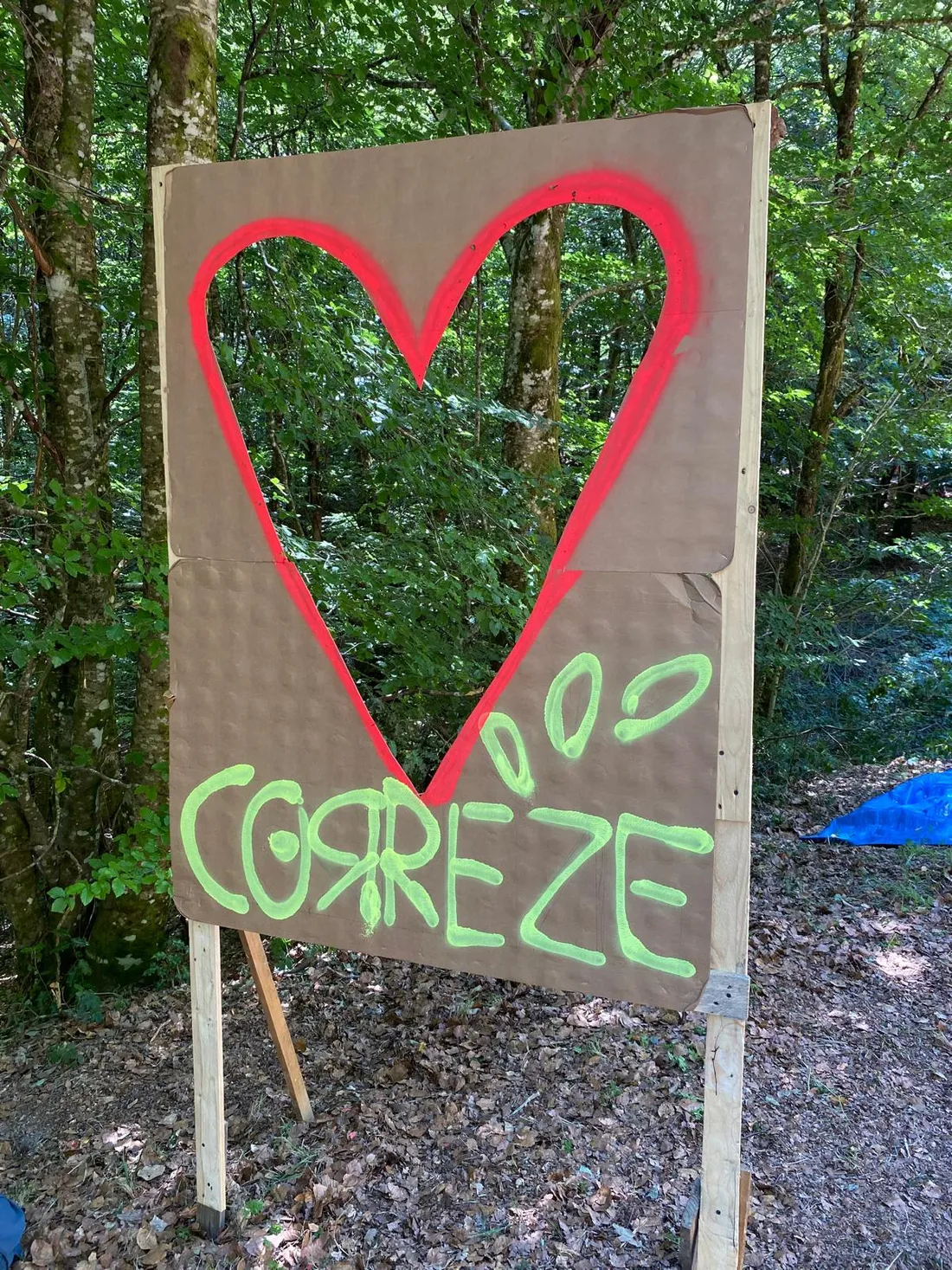 L'un des nombreux panneaux de spectateurs