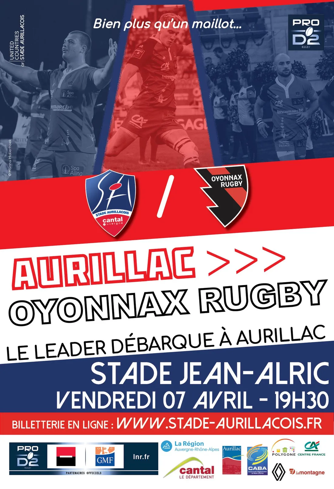 Aurillac Oyonnax 07 04 23