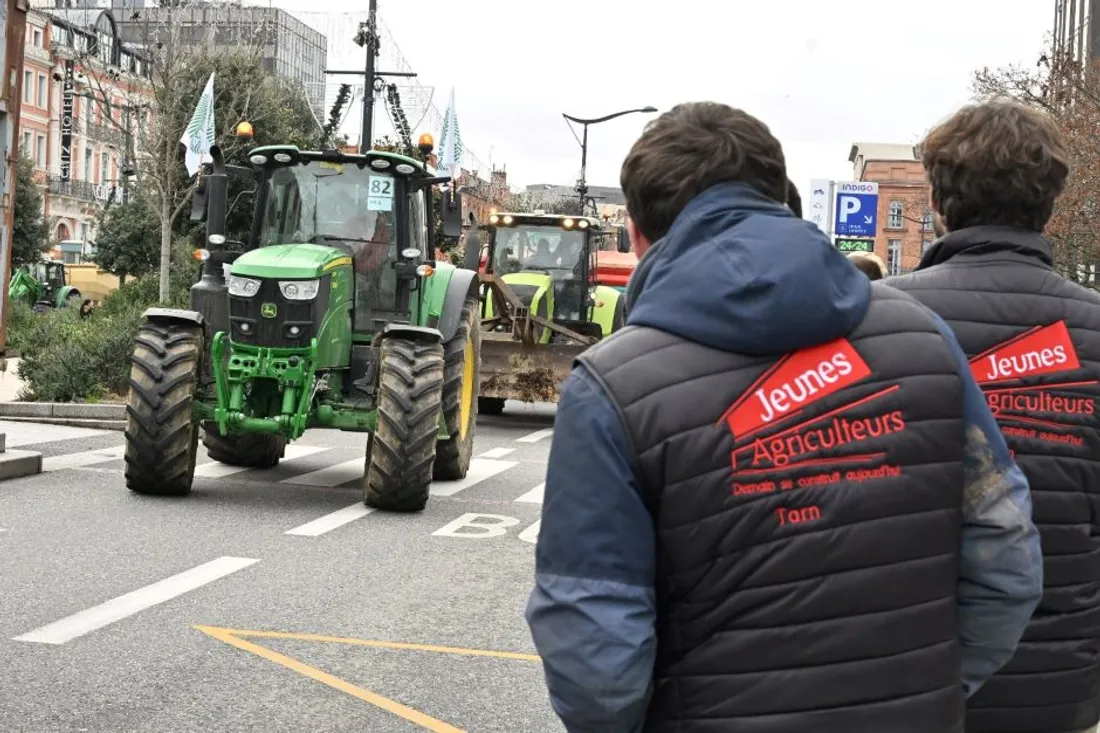 Manifestation des agriculteurs à Toulouse (Haute-Garonne) le 16 janvier 2024.