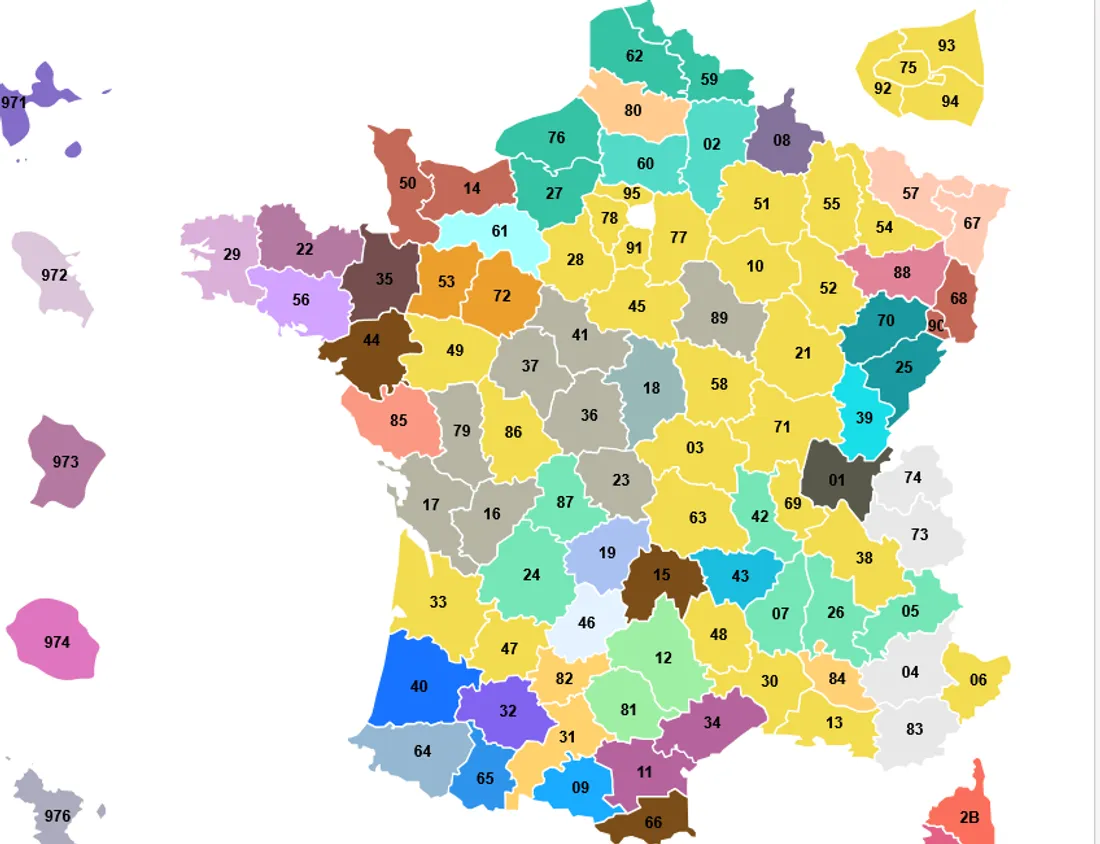 Carte de France des noms de famille