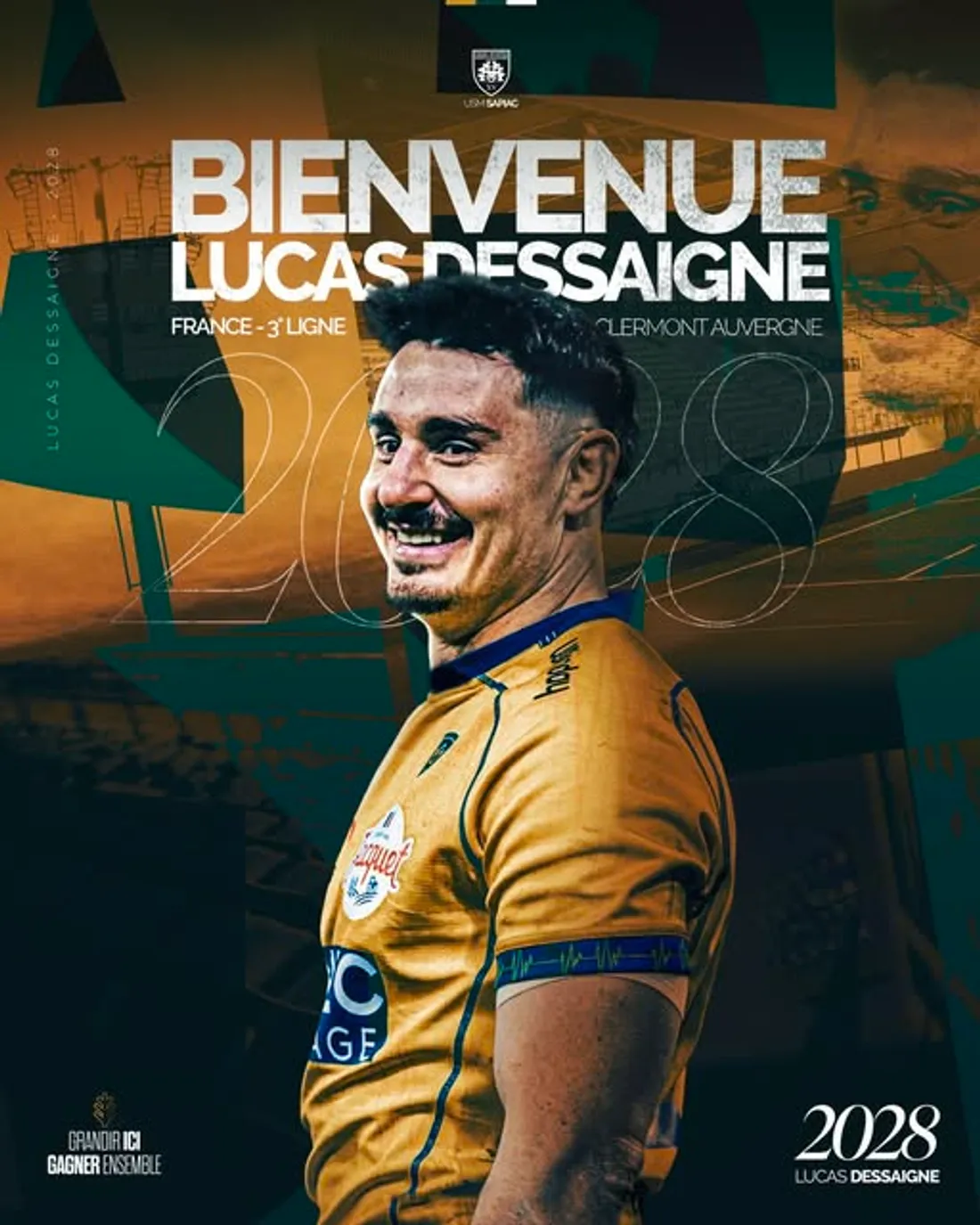 Le troisième ligne Lucas Dessaigne quitte l'ASM pour rejoindre l'USM.