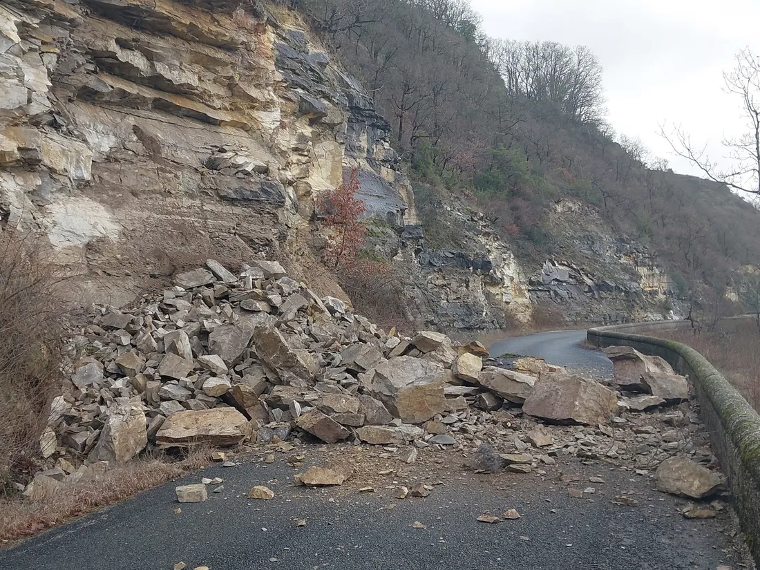 Un éboulement dans le Lot, à Crayssac.