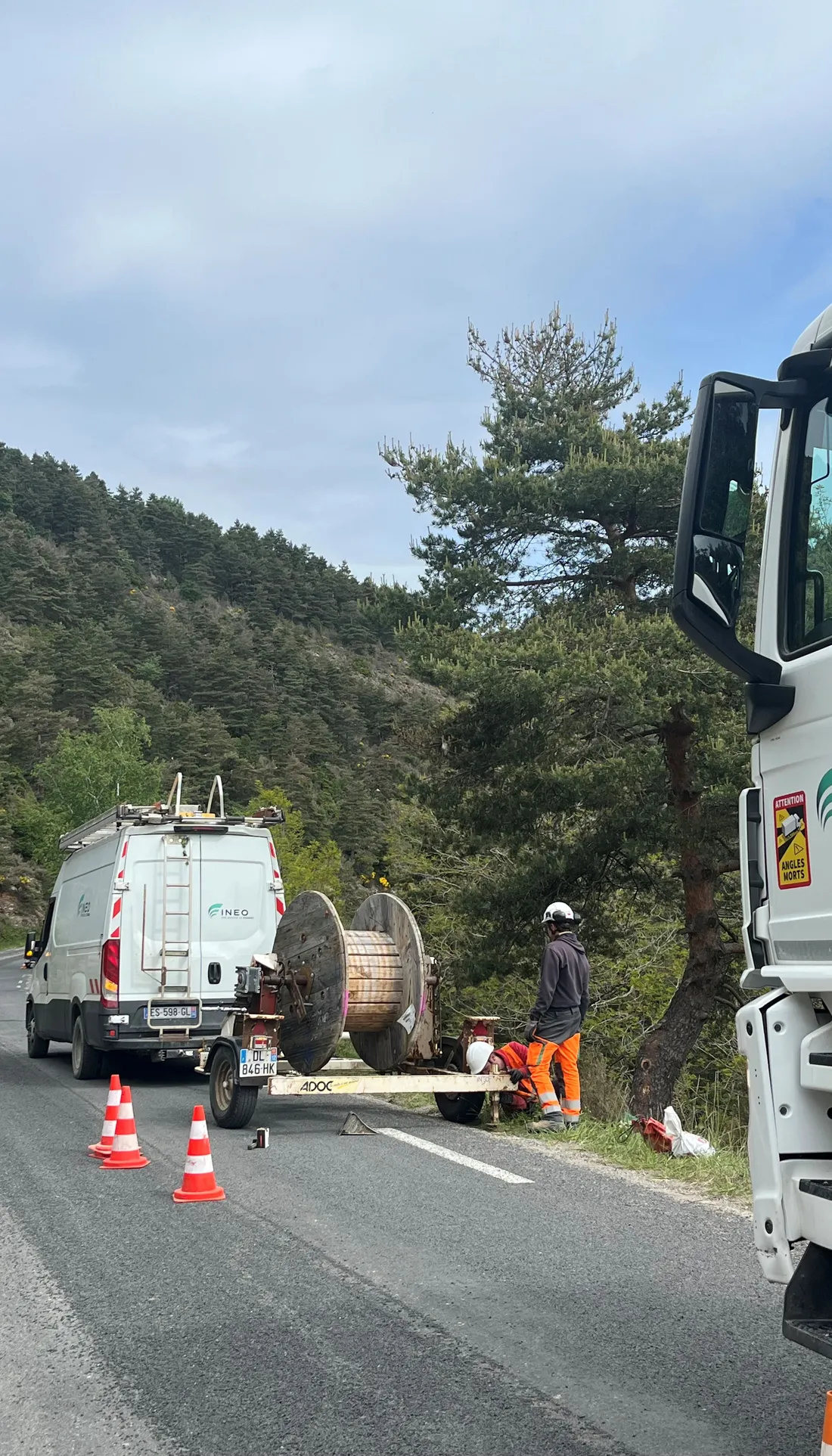 Un chantier Enedis pour protéger les rapaces.