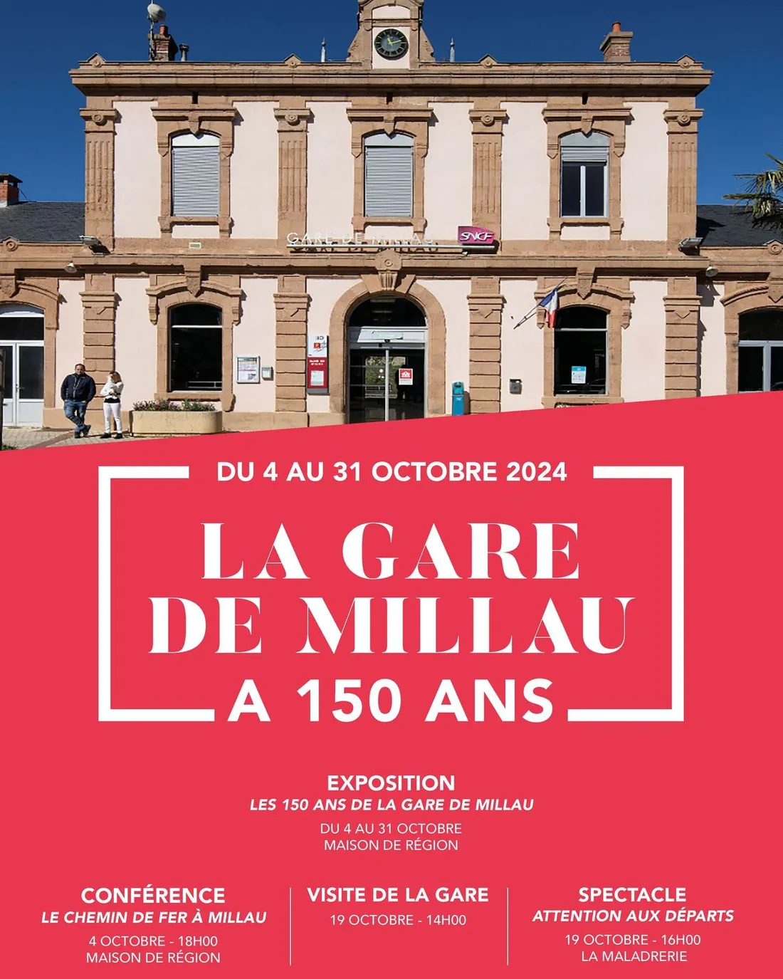Anniversaire gare de Millau (Aveyron).