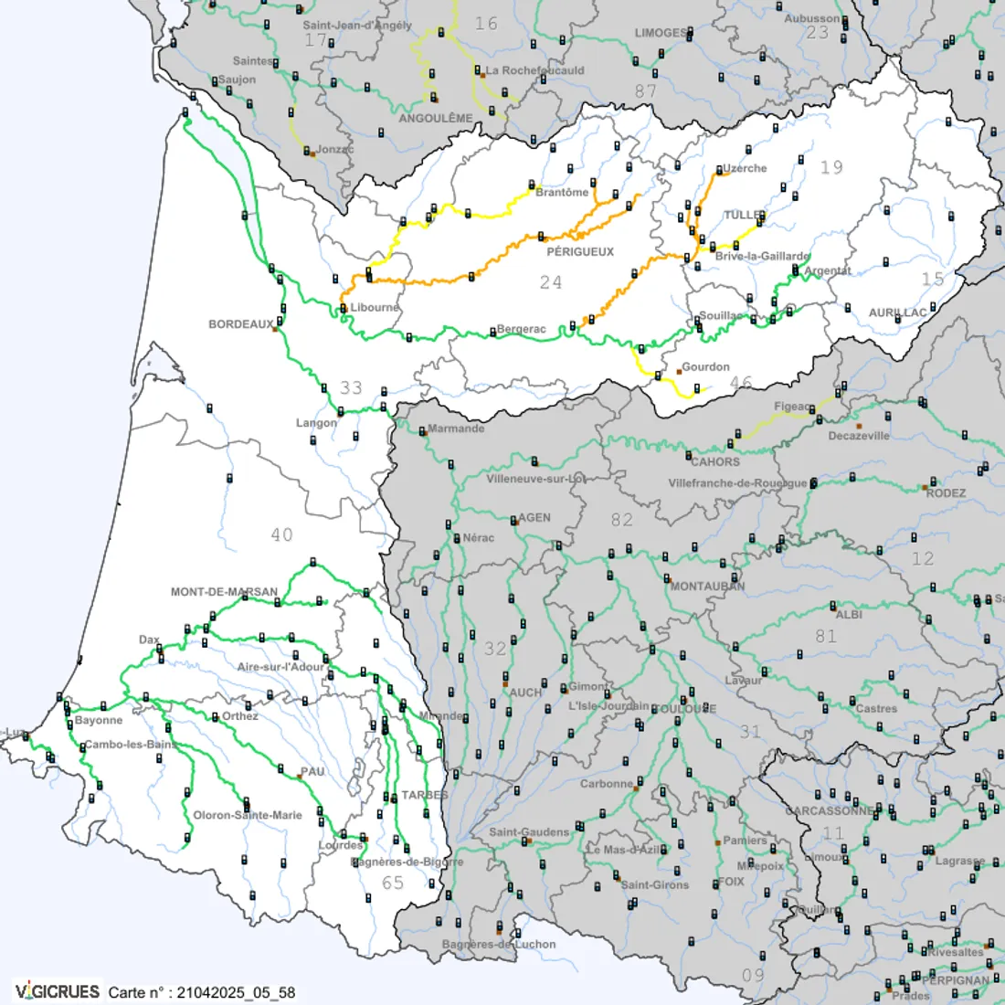 Crue lundi de pâques 2025