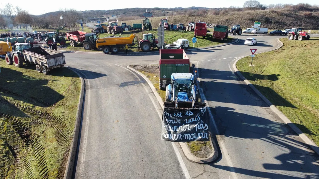 Mobilisation des agriculteurs dans le Lot
