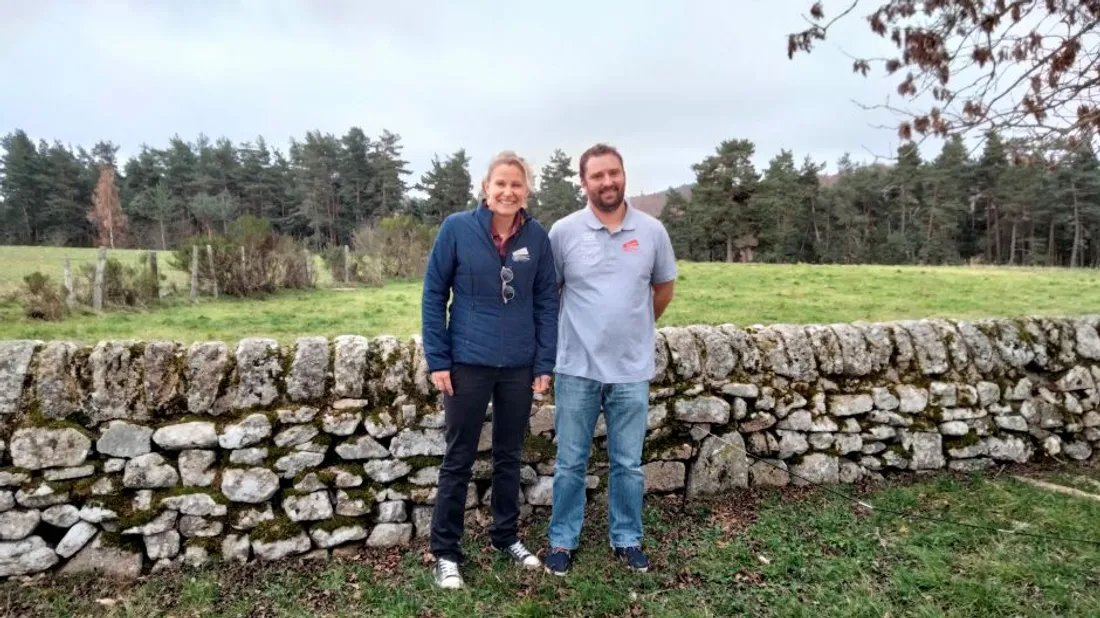  Aude Geiger, administratrice de la session montagne et Hervé Boudon, représentant des JA 48.