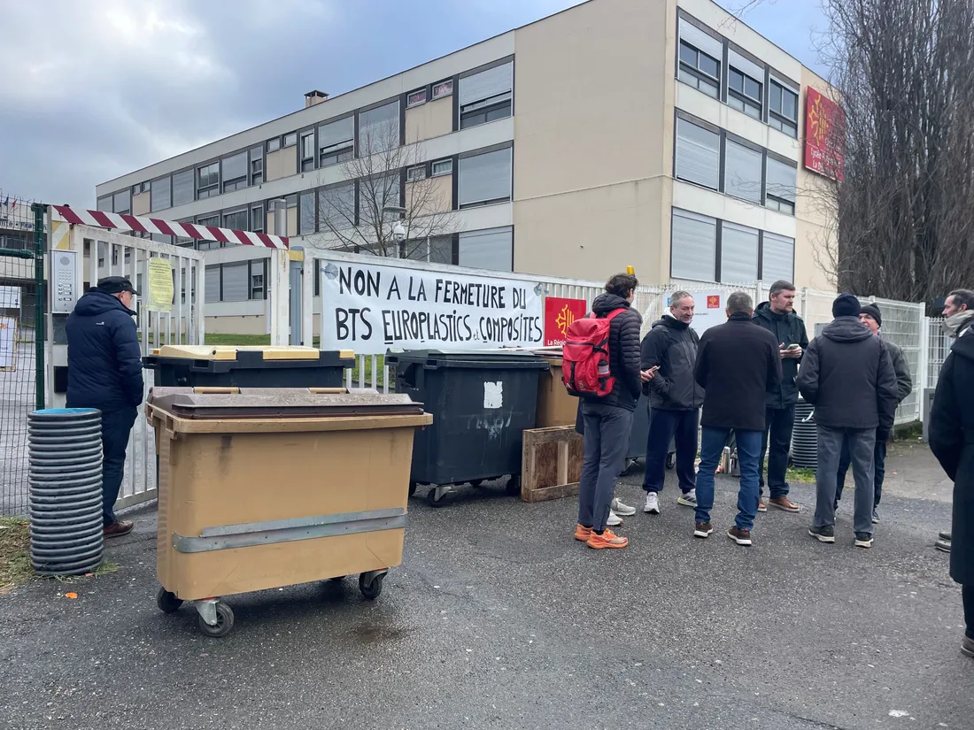 Mobilisation au lycée La Découverte, à Decazeville, le 26 janvier 2026.