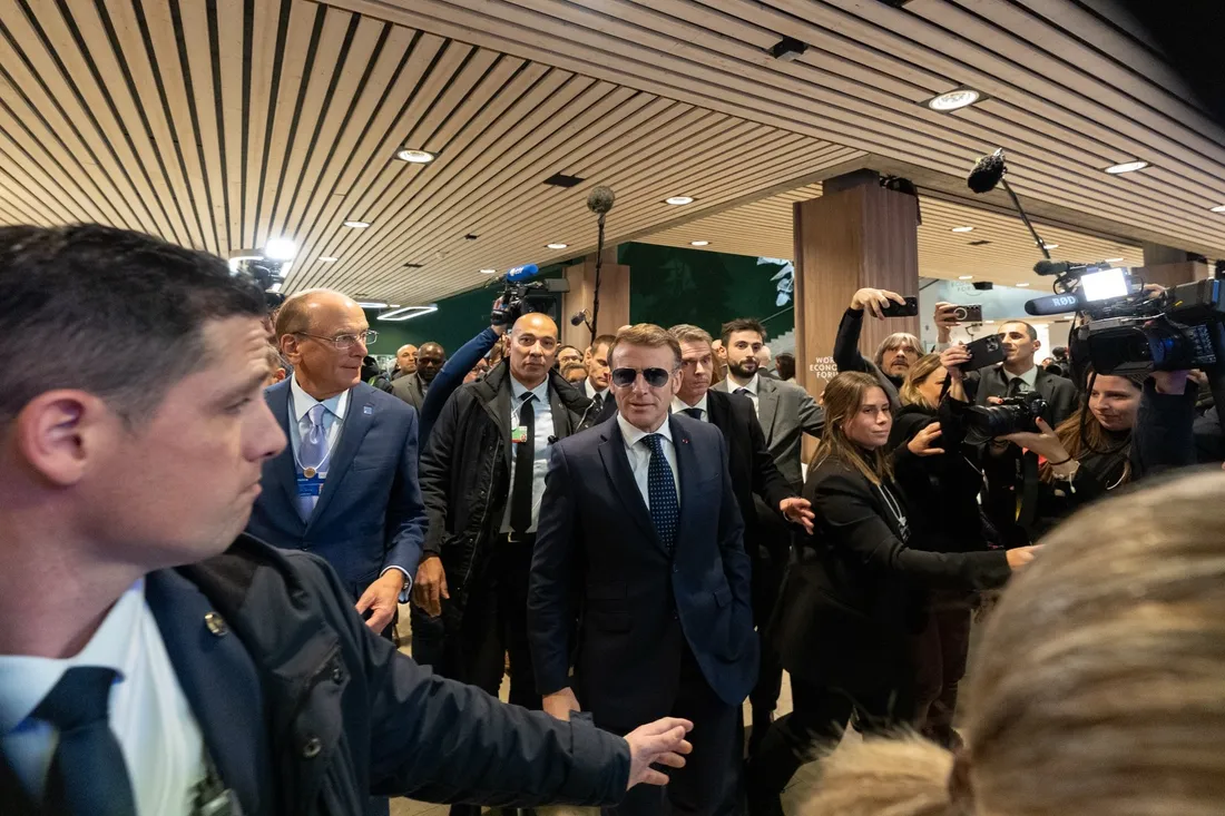 Emmanuel Macron à Davos (Suisse) en janvier 2026.