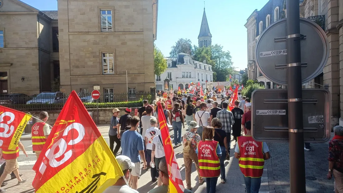 La manifestation dy 18 septembre 2025 dans les rues de Brive (Corrèze).