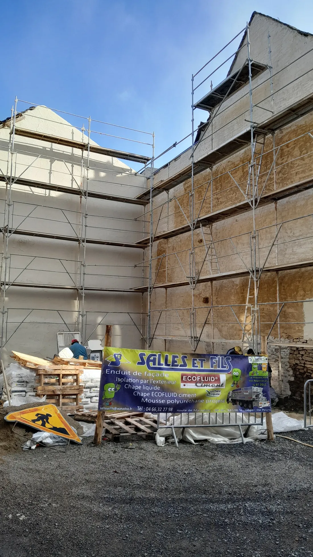 Les travaux rue Villette à Marvejols (Lozère)