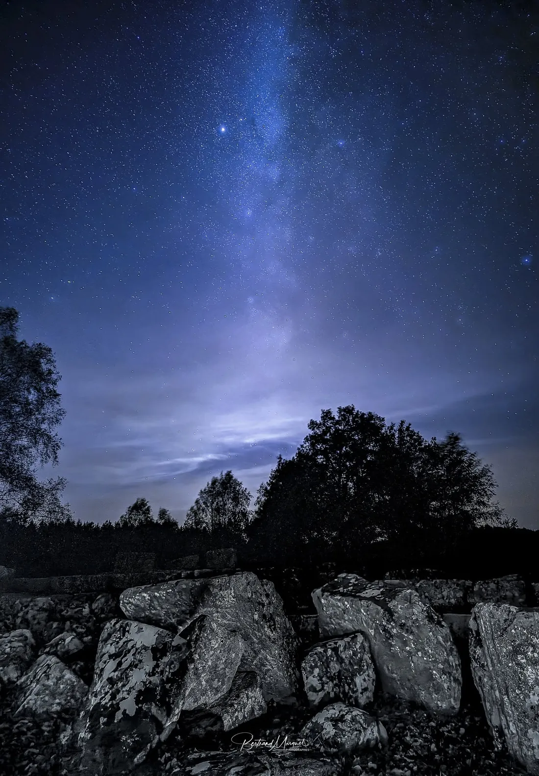 Ciel étoilé sur le plateau de Millevaches