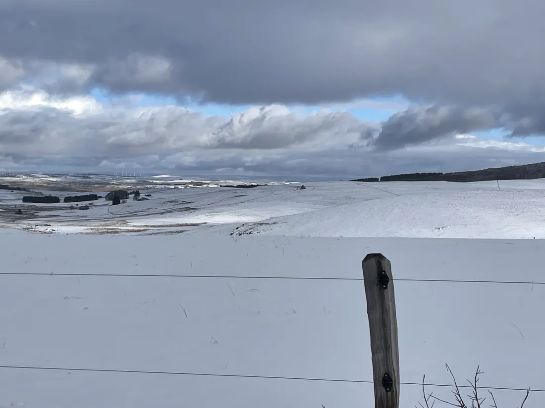 Neige à Laguiole (Aveyron) le 28 janvier 2026