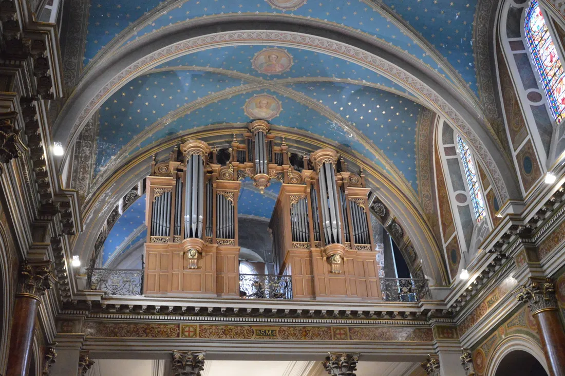 L'orgue de la Madeleine à Albi (Tarn).