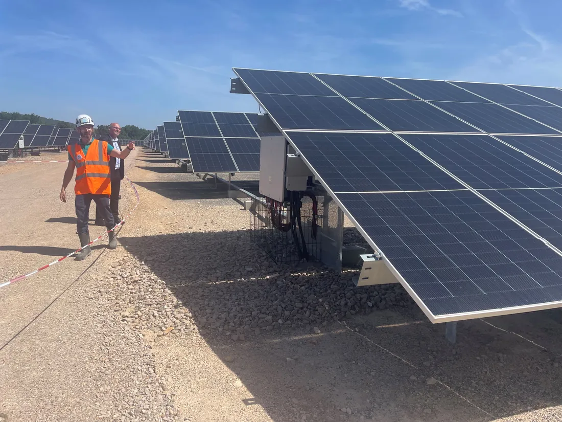 Le parc photovoltaïque à La Couvertoirade (Aveyron)