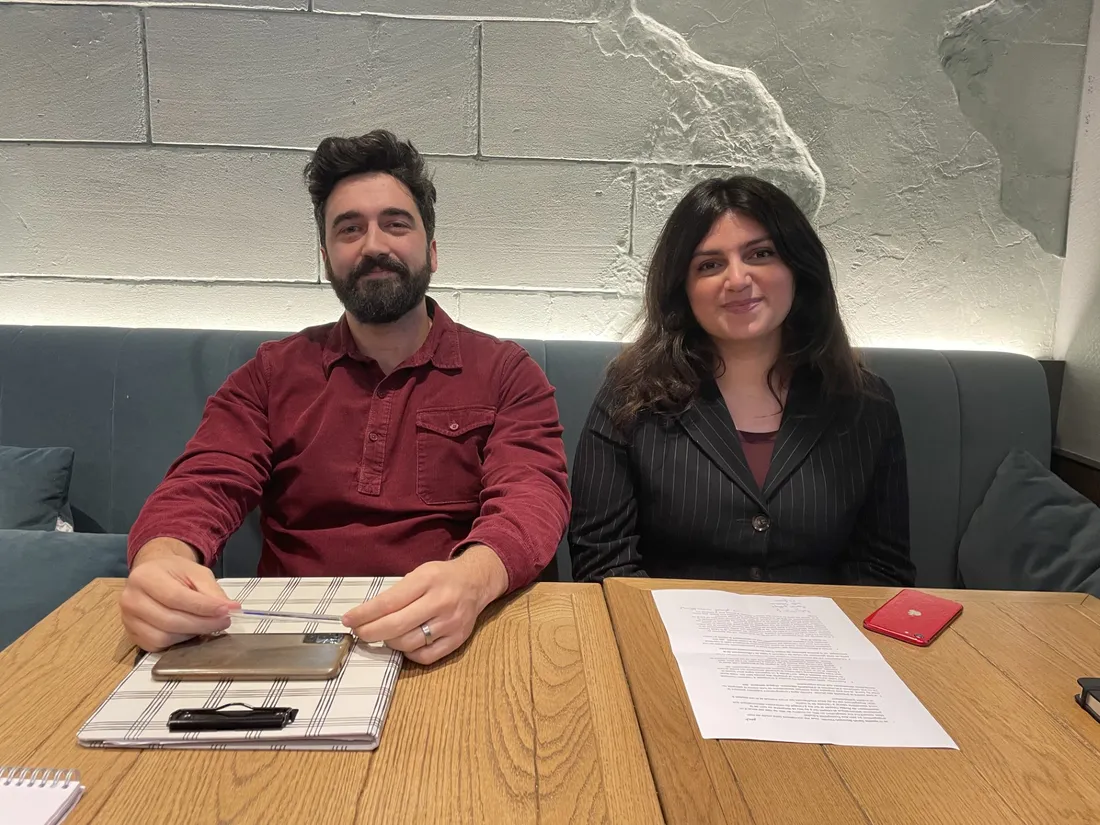 Florian Monteillet, tête de liste Rodez Citoyen et Sarah Bonvalet-Younes.