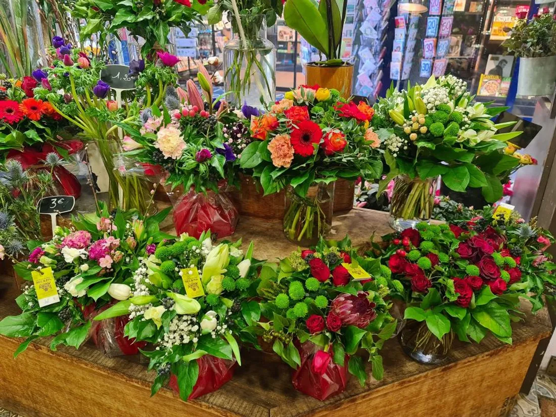 Des bouquets de fleurs pour la Saint-Valentin