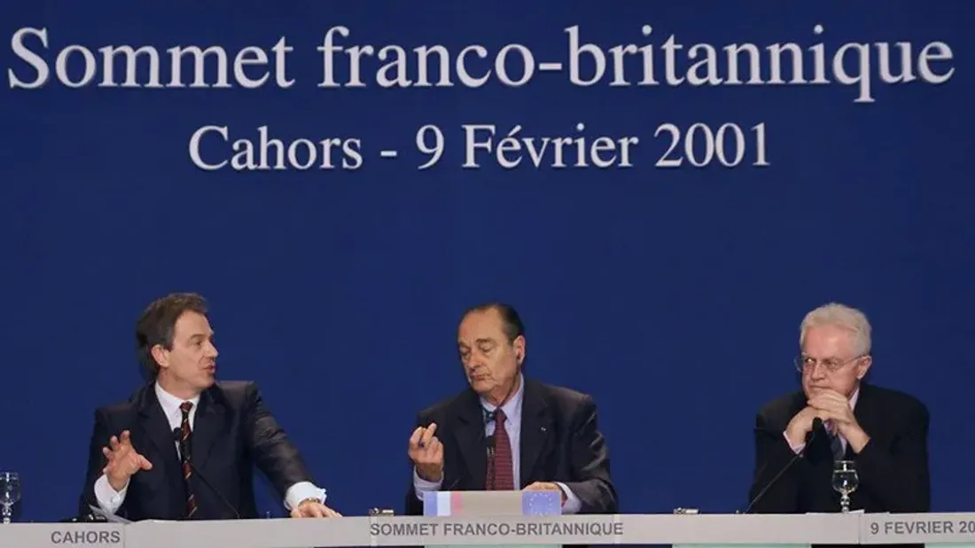 sommet franco britannique Cahors 2001 (attention photo AFP !)