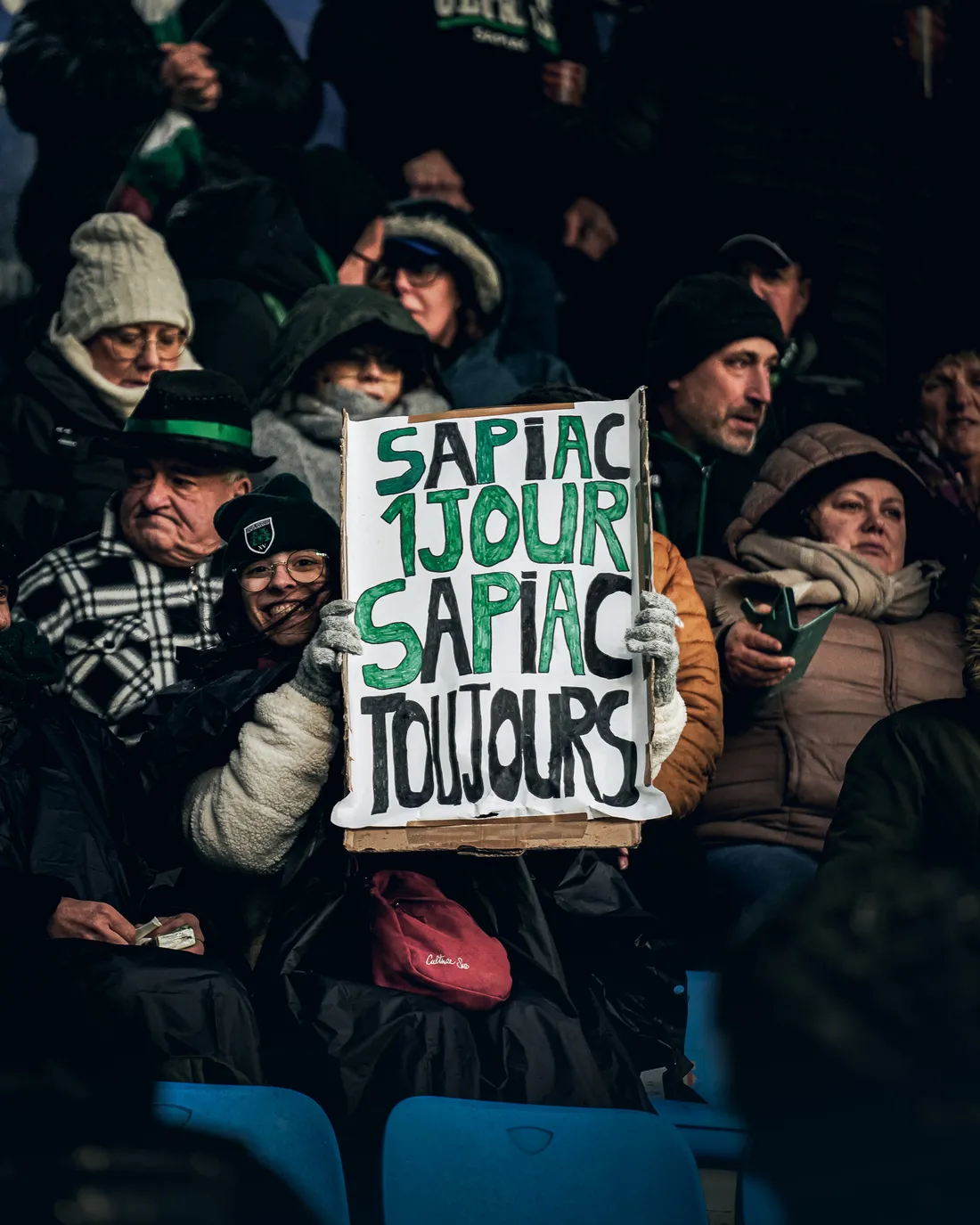 Des supporters de Montauban le 24-01-26 à Perpignan.