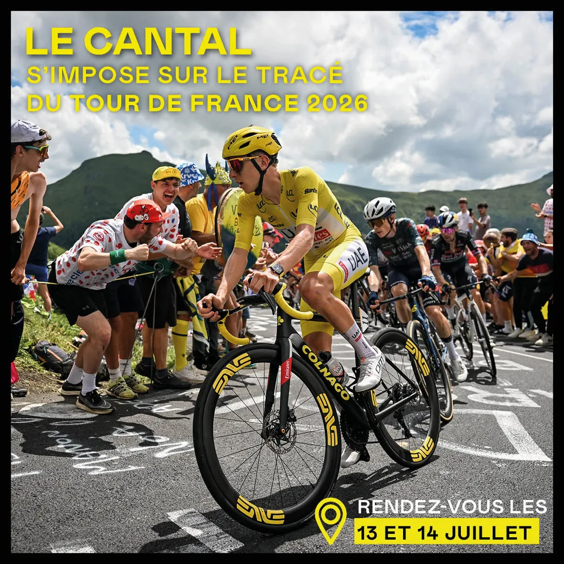 Le Tour de France passera par le Cantal en 2026