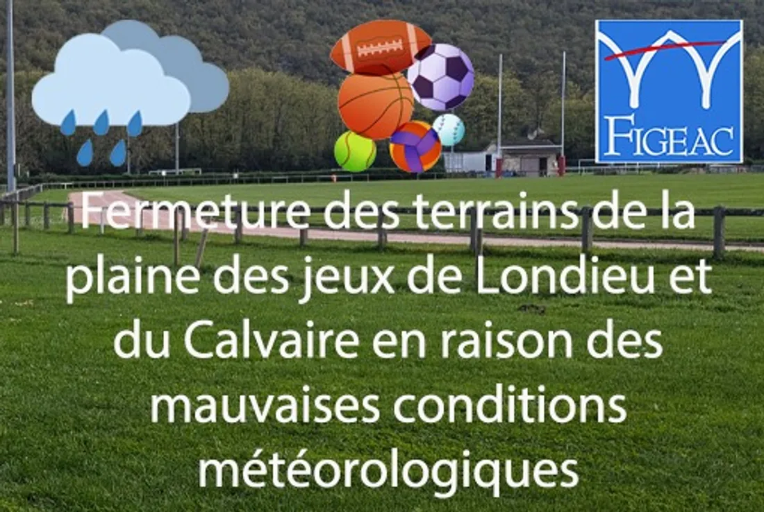 Fermeture des terrains de sport à Figeac (Lot).