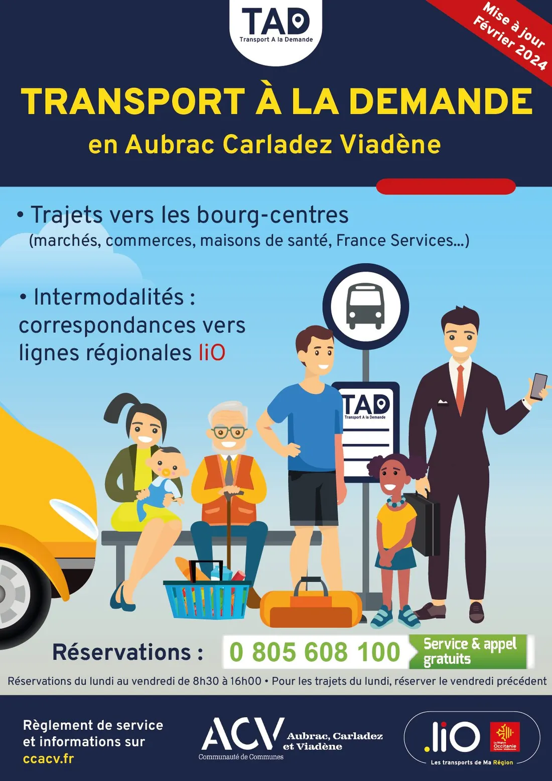 Transport à la demande sur le territoire d'Aubrac-Carladez-Viadène