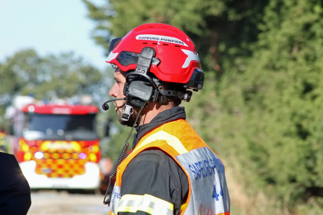 Un pompier en intervention