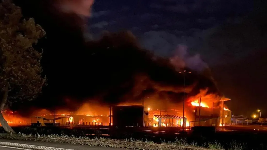 Incendie super u la tranche sur mer